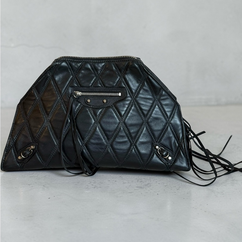Balenciaga City Diamond Quilted Clutch Bag